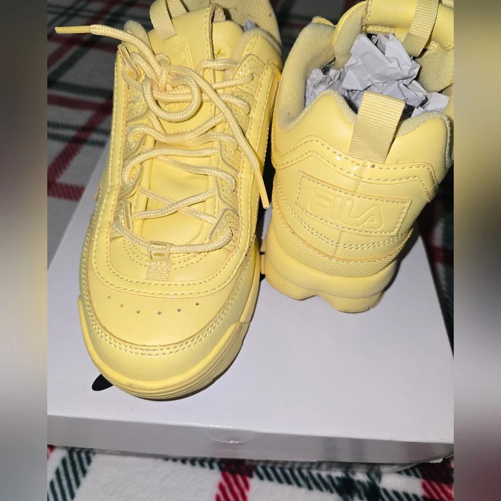 Fila Disruptor II Premium Yellow Sneakers - Picture 3 of 9